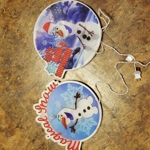 Set of 2 Olaf Light Up Decor